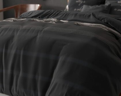 Dekbedovertrek Buddha Antraciet