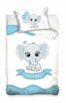 Dekbedovertrek Blue Elephant