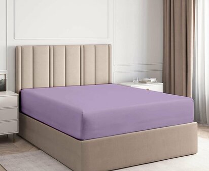 Hoeslaken 180x200 Katoen Lila