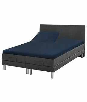 splittopper hoeslaken jersey donker blauw