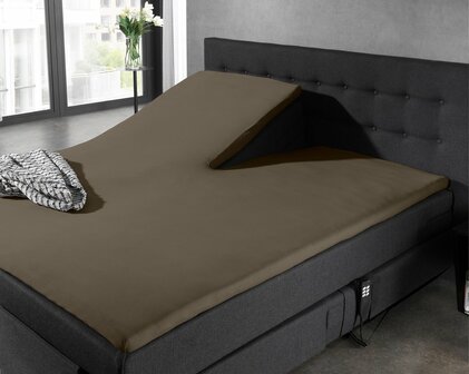 Splittopper 160x200/220 jersey taupe