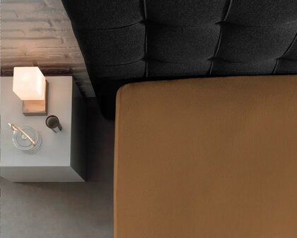 Hoeslaken 140x200 Taupe Jersey 135g