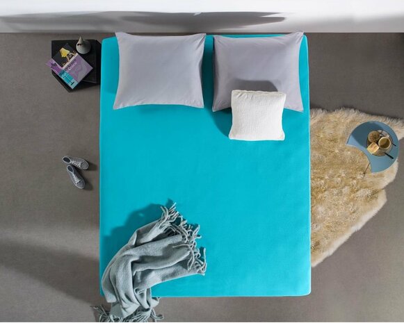 Jersey Hoeslaken Turquoise