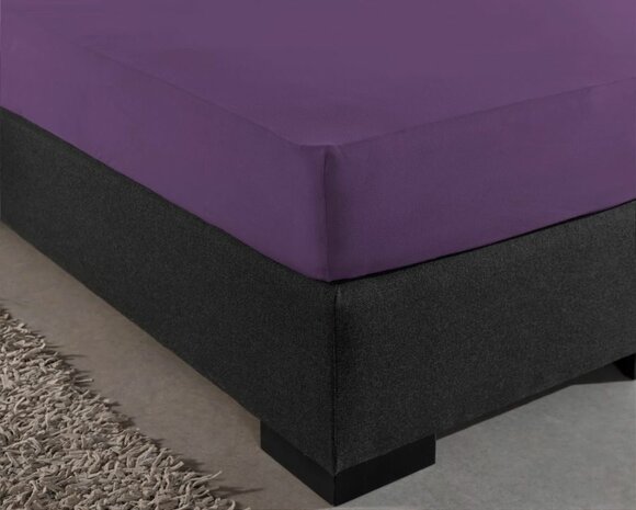 Hoeslaken Katoen Paars (Twijfelaar)