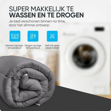 All-in one lazy dekbed Zwart-Antraciet