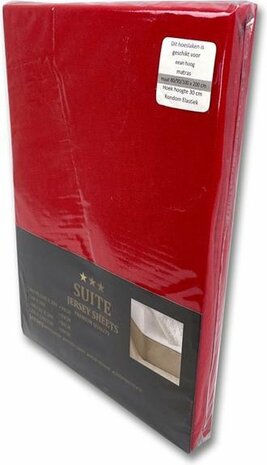 Jersey Hoeslaken rood