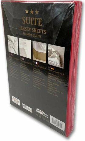 Jersey Hoeslaken rood