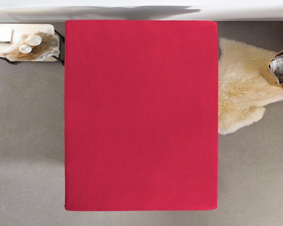 Hoeslaken 90x200 Jersey Hot Pink