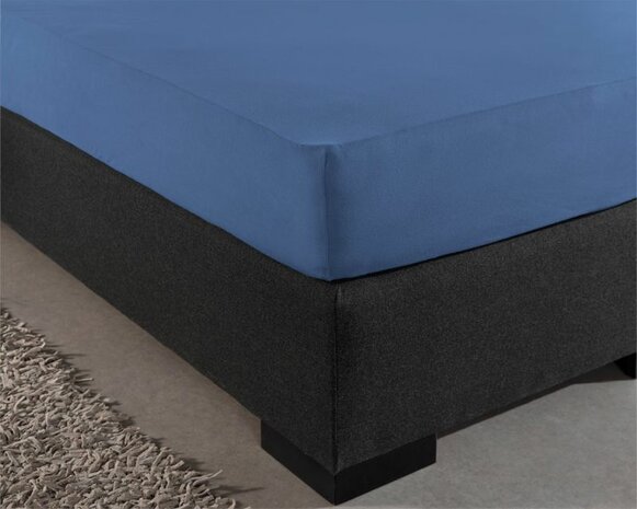 Hoeslaken 90x200 Donker Blauw