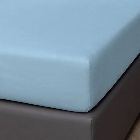 Hoeslaken 140x200 Katoen Licht Blauw