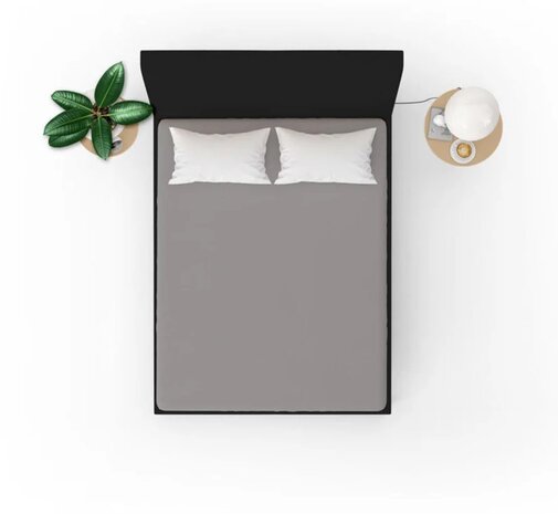 Hoeslaken 140x200 Katoen Grijs