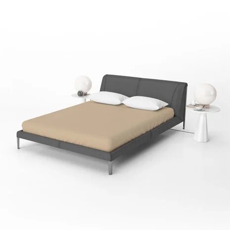 Hoeslaken 140x200 Katoen Taupe