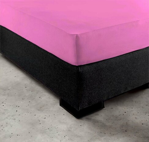 Hoeslaken 90x200 Katoen Roze