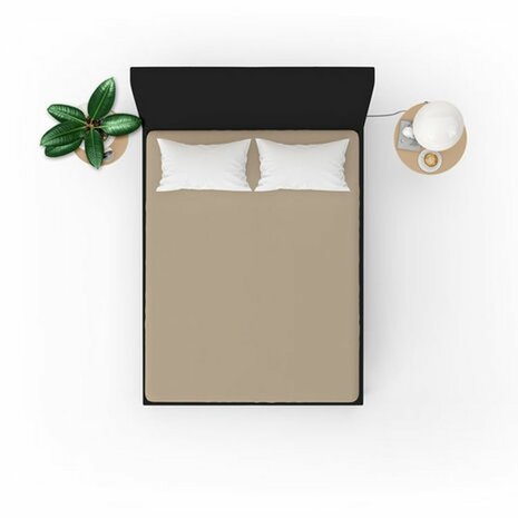 Hoeslaken 90x200 Katoen Beige