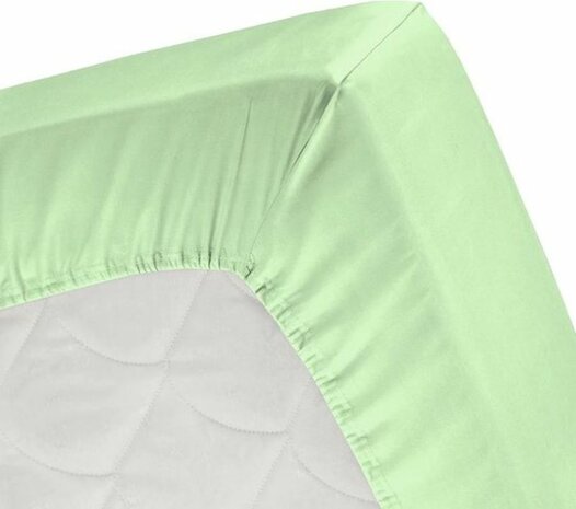 Hoeslaken 160/180x200 Jersey Licht Groen