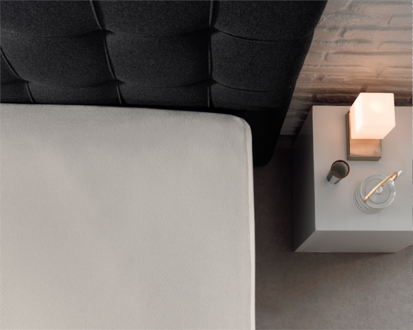 Hoeslaken 160/180x200 Jersey Creme