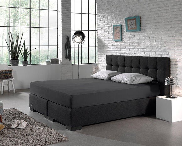 Hoeslaken 160/180x200 Jersey Antraciet
