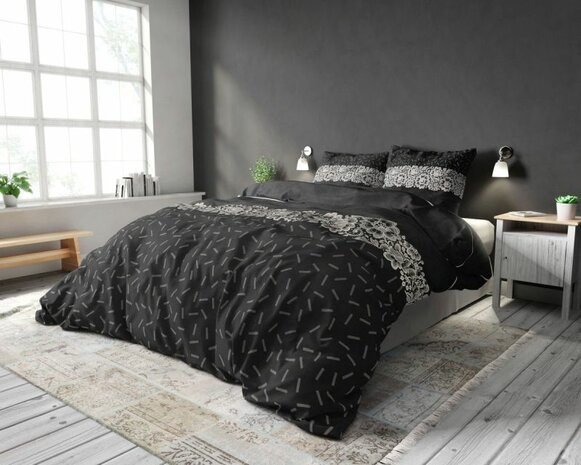 Dekbedovertrek 200x220 Dervio Antraciet