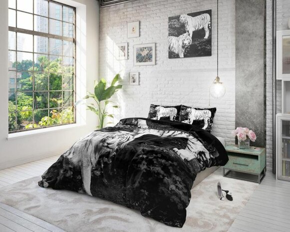 Dekbedovertrek 240x200/220 Tigers Grijs