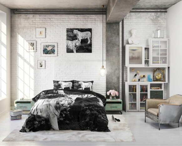 Dekbedovertrek 240x200/220 Tigers Grijs