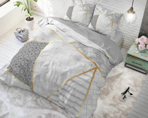 Dekbedovertrek 240x200/220 Graphic Wit