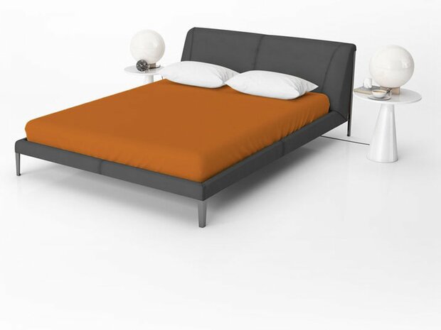 Hoeslaken Katoen Jersey 80/90/100 x 200 Cognac