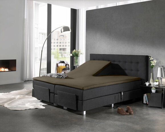 Splittopper 160x200/220 jersey taupe