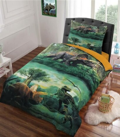 Dekbedovertrek 140x200/220 Dinosaurus