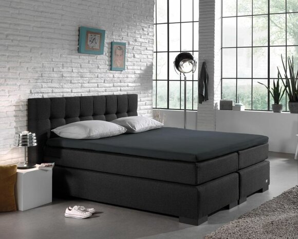 Splittopper 160x200 jersey Antraciet