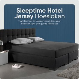 Hoeslaken 140x200 Hotel Jersey antraciet