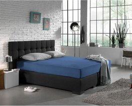 Hoeslaken 90x200 Jersey Donker Blauw