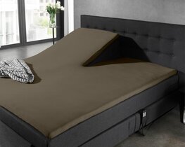 Splittopper 160x200 jersey taupe